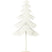 J-Line decoratie Kerstboom Op Voet  + Ster - metaal - hout - wit - large