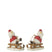 J-Line decoratie Sneeuwman Slee - polyresin - mix - small - 2 stuks