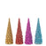 J-Line decoratie Ballen Kerstboom - polyresin - mix - small - 4 stuks