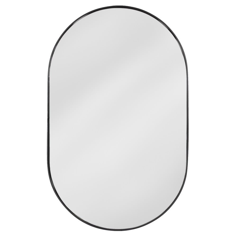 Vtw Living - Wandspiegel - Ovaal - Zwarte Rand - Metaal - 50 x 80