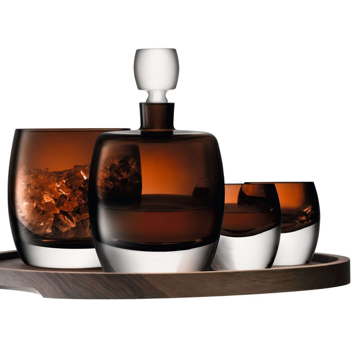 L.S.A. - Whisky Club Connoisseur Set met Dienblad Set van 4 Stuks