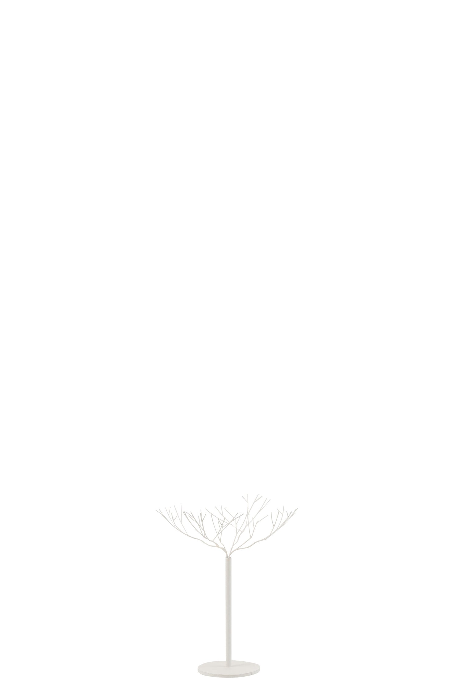 J-Line decoratie boom - metaal - wit - small
