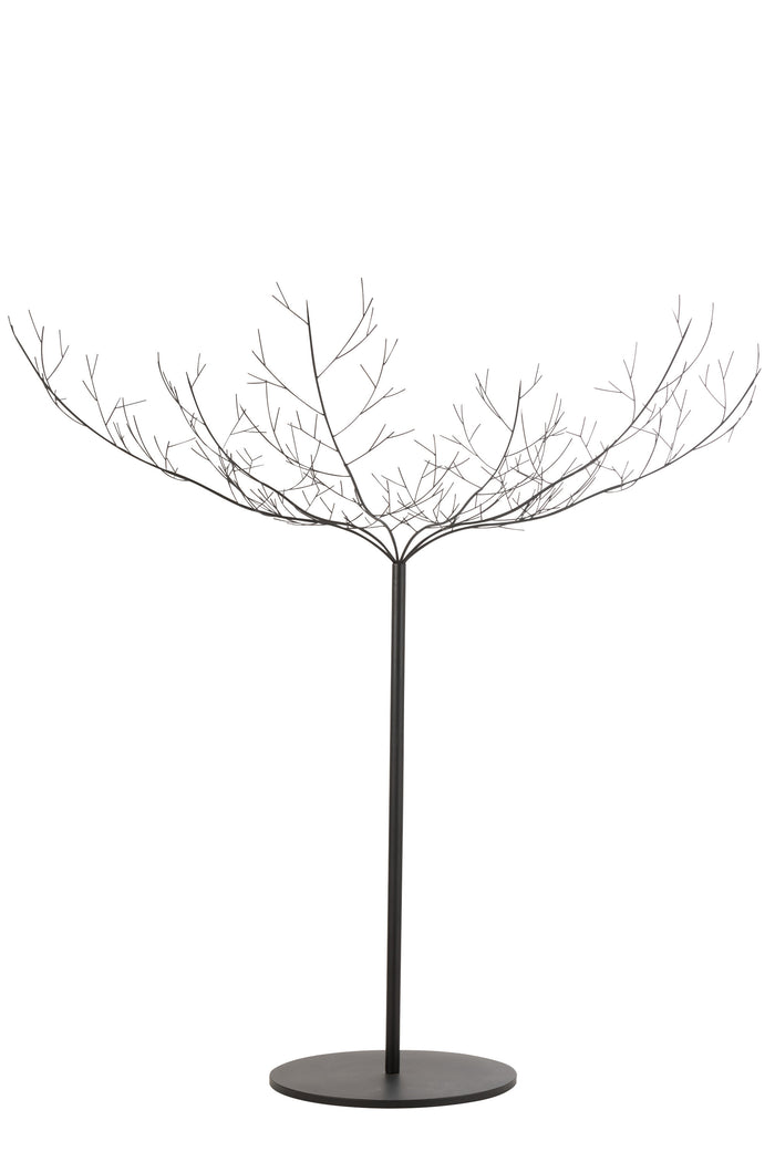 J-Line decoratie Boom - metaal - zwart - large