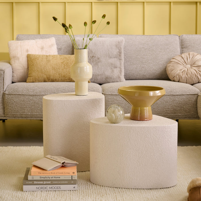 Bijzettafel Montignac - Creme|Wit - MDF