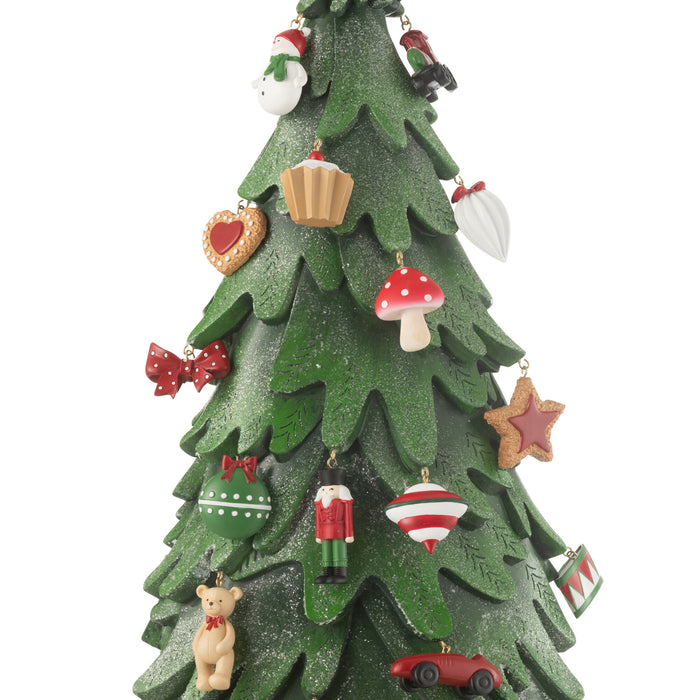 J-Line decoratie Kerstboom Ornamenten - polyresin - mix - large