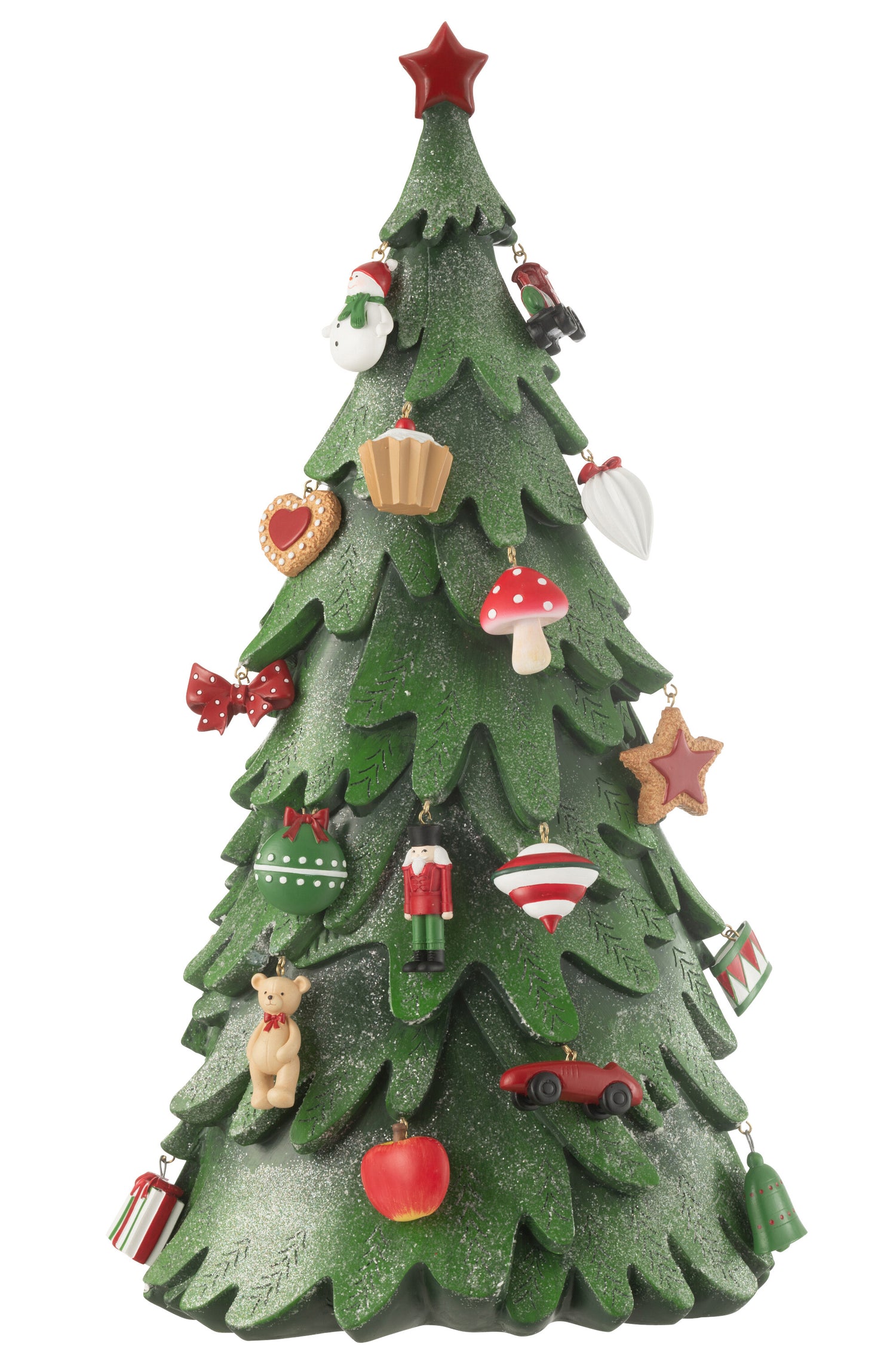 J-Line decoratie Kerstboom Ornamenten - polyresin - mix - large