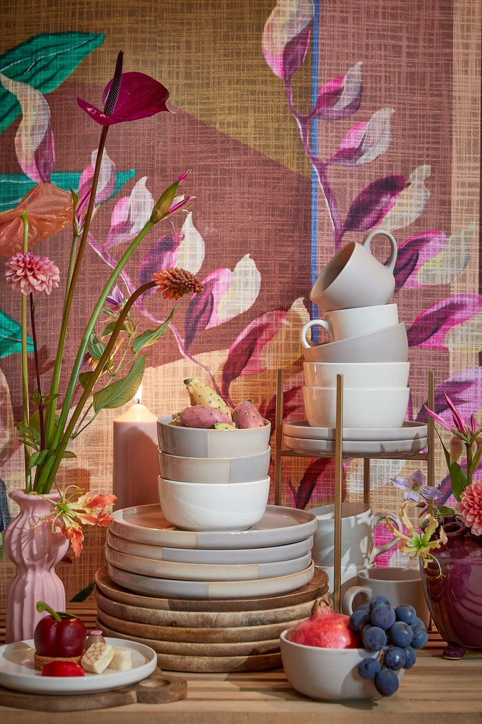 Mica Decorations Ozzu Serviesset 4 Persoons - Steengoed - Taupe