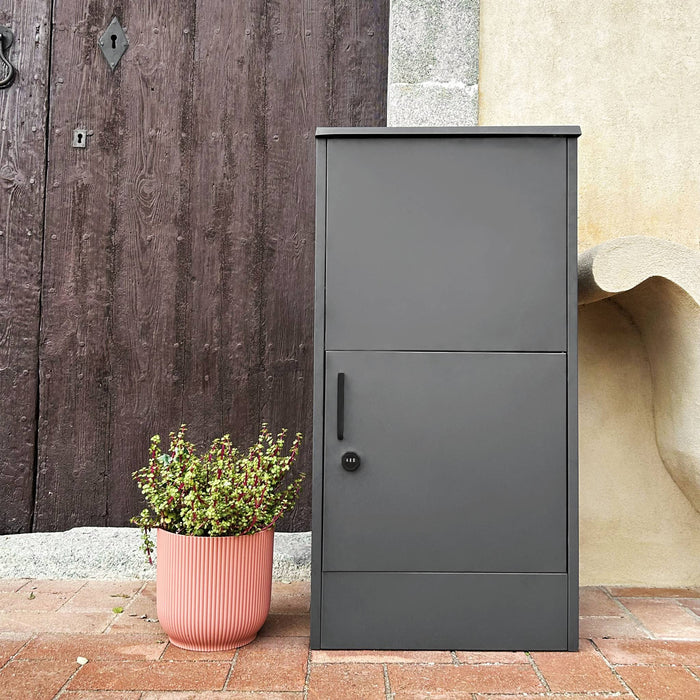 sweeek - Pakketbrievenbus 56 cm van gegalvaniseerd staal met slot