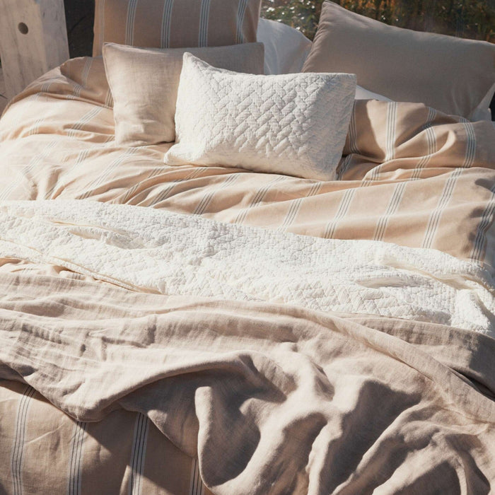 Pure 22 Plaid|sprei Sand | 260 x 260 cm | Beige | Katoen | Linnen