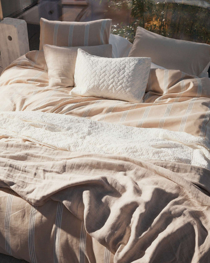 Pure 22 Plaid|sprei Sand | 260 x 260 cm | Beige | Katoen | Linnen