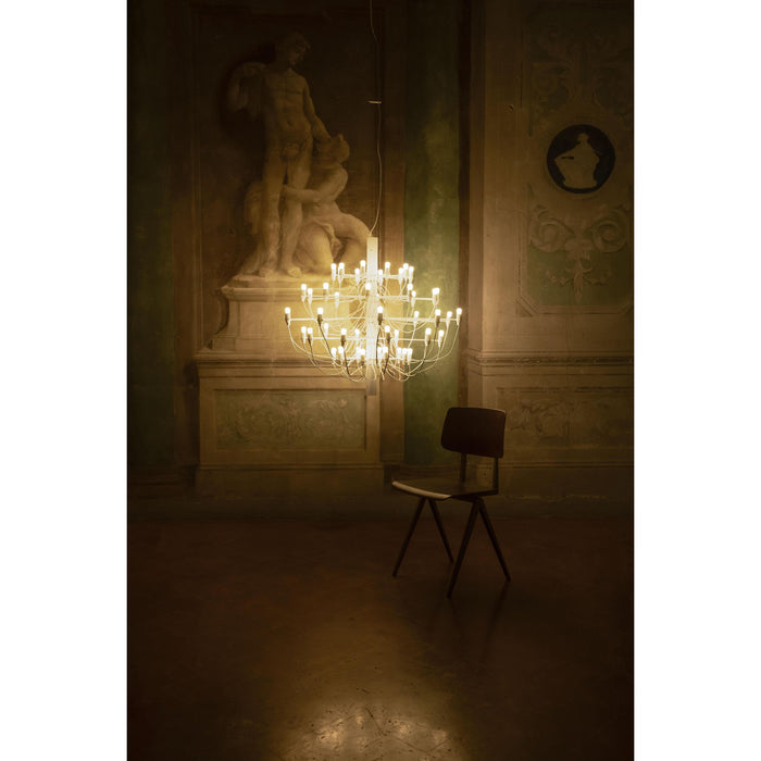 2097|30 by Gino Sarfatti kroonluchter Ø88 opaal zwart