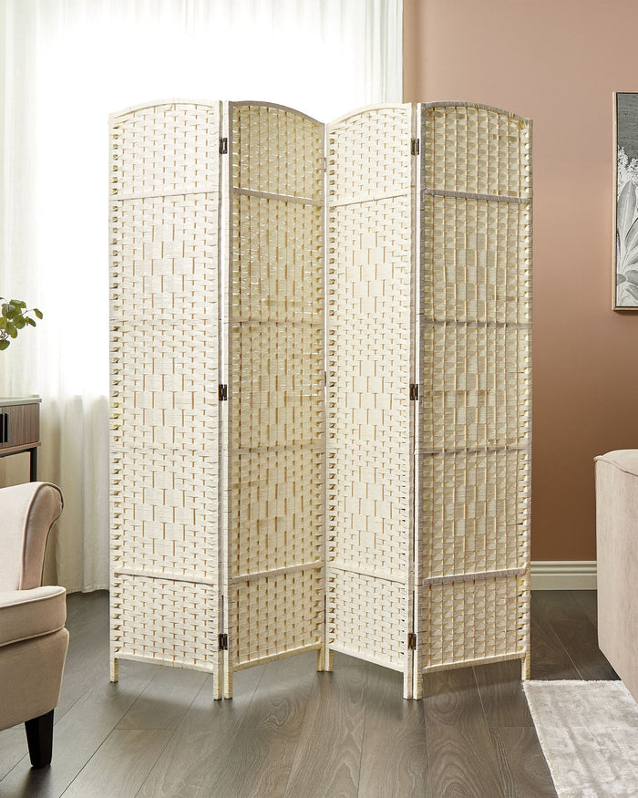 Beliani - LAPPAGO - Kamerscherm - Lichtbeige - Hout