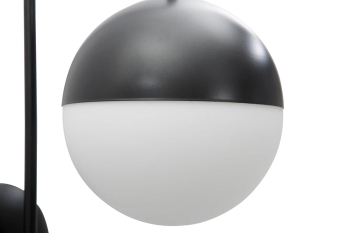 Mauro Ferretti Darky Street metalen wandlamp met witte glazen bol