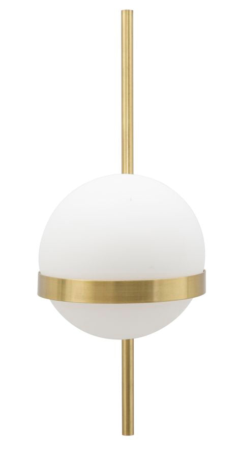Mauro Ferretti Glamy circle Wandlamp in goud metaal met glazen bol