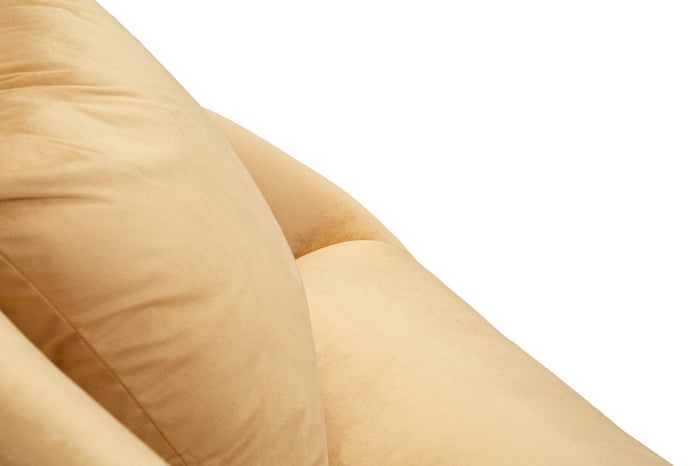 Mauro Ferretti Browy Zwart metalen en bruin fluwelen bank met kussens