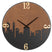 Mauro Ferretti City Ronde wandklok in metaal en hout bruin