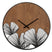 Mauro Ferretti Leaf Ronde wandklok in hout en metaal bruin