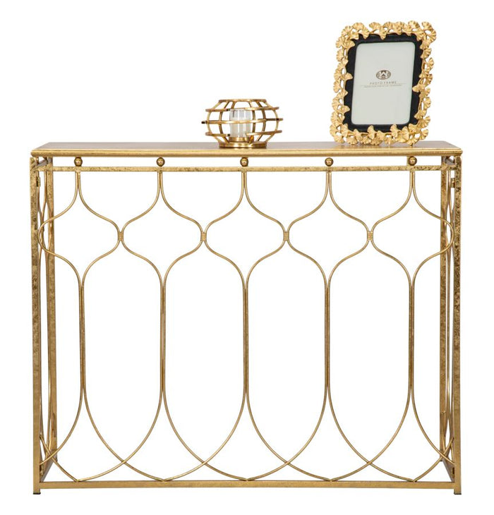 Mauro Ferretti Arab console in goud metaal met gouden blad
