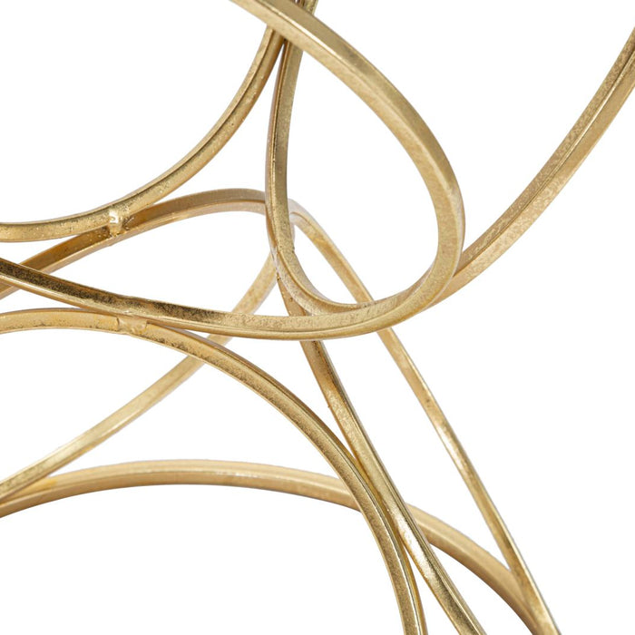 Mauro Ferretti Circly Ronde tafel in goud metaal met spiegelblad