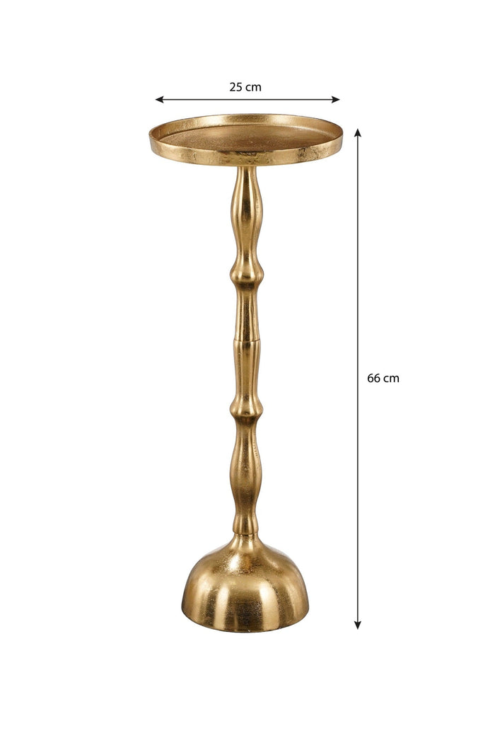 Mica Decorations Duco Bijzettafel - H66 x Ø25 cm - FSC 100% - Goud