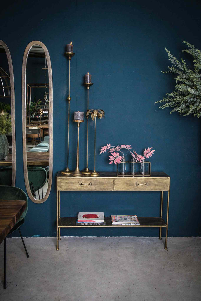 PTMD Ashley Kandelaar metalen bal rond - 16 x 16 x 127 - Goud