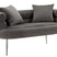 Mauro Ferretti Silvery Sofa 2 plaatsen in metaal en fluweel