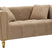 Mauro Ferretti Alma Sofa 2 plaatsen in metaal en fluwelen tortora