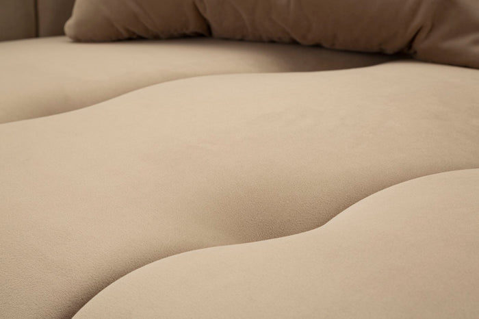 Mauro Ferretti Alma Sofa 2 plaatsen in metaal en fluwelen tortora