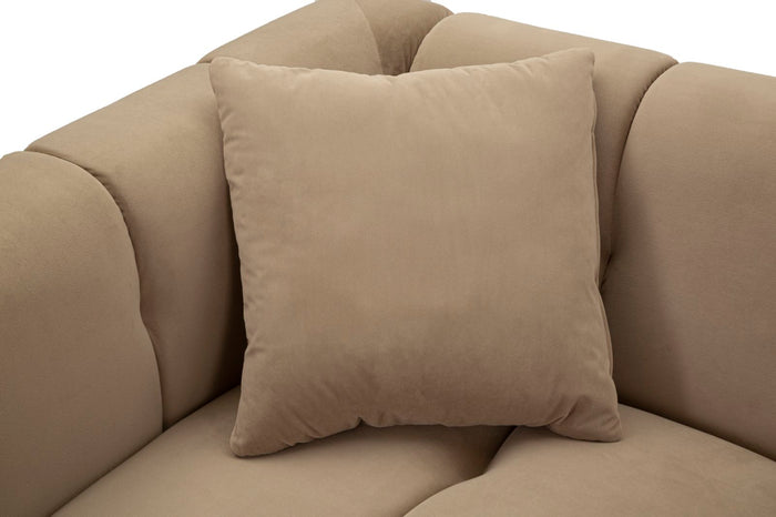 Mauro Ferretti Alma Sofa 2 plaatsen in metaal en fluwelen tortora