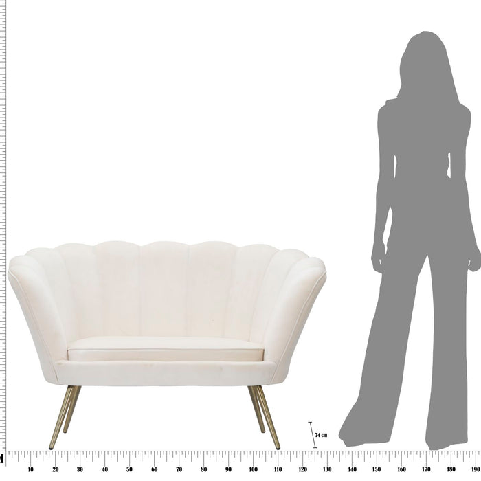 Mauro Ferretti Vienna 2-zitsbank  in beige stof