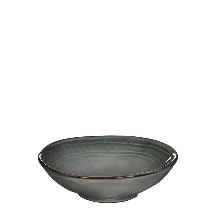 Mica Decorations Tabo Schaal - 3 x 11 cm - Keramiek - Grijs - 4 Stuks