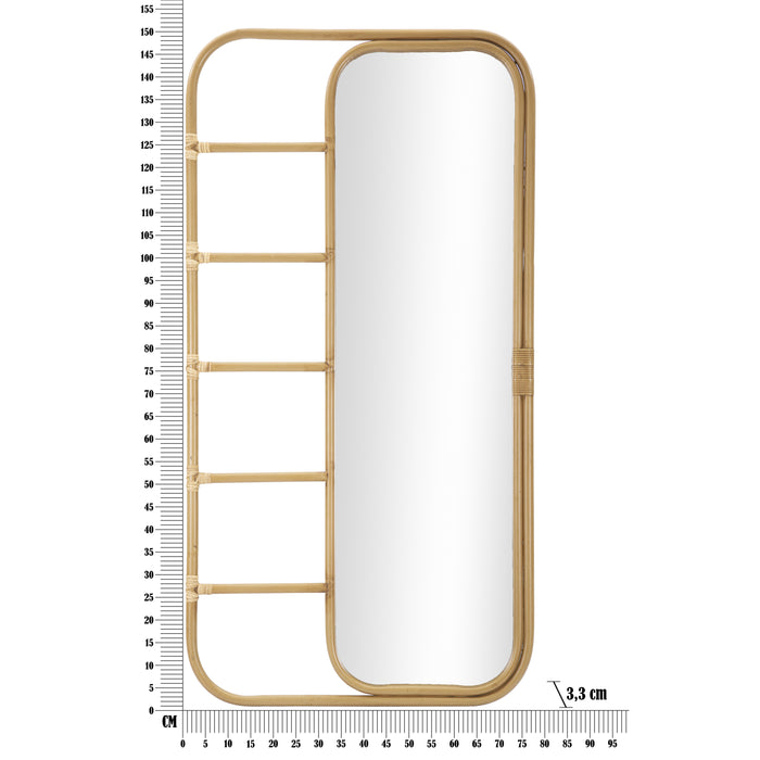 Mauro Ferretti Panama Vloerspiegel in bruin metaal