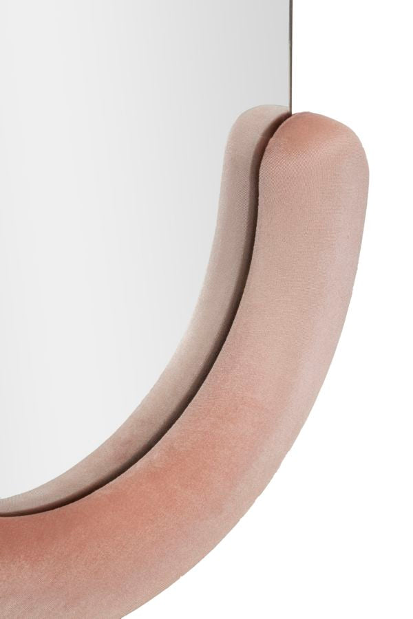 Mauro Ferretti Chantal Wandspiegel in roze fluweel