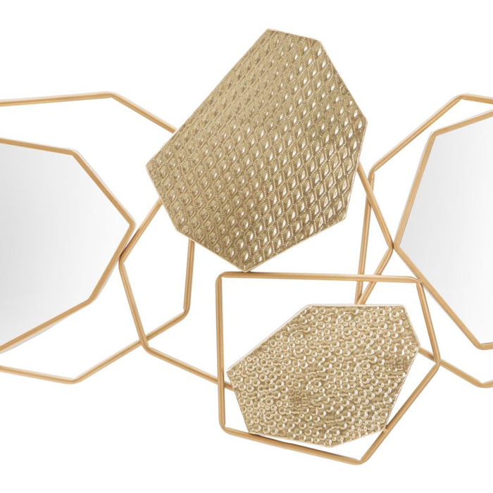 Mauro Ferretti Stone Geometrische wandspiegel in goud metaal