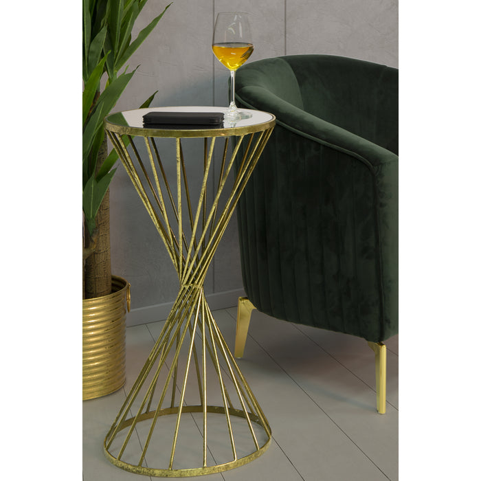 Mauro Ferretti Hypnos Tafel in goud metaal met spiegel