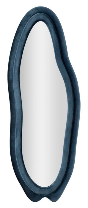 Mauro Ferretti Channy Wandspiegel in blauw fluweel