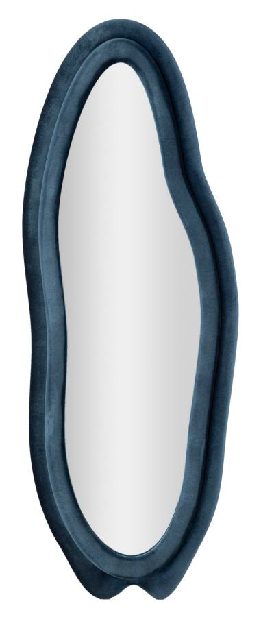 Mauro Ferretti Channy Wandspiegel in blauw fluweel