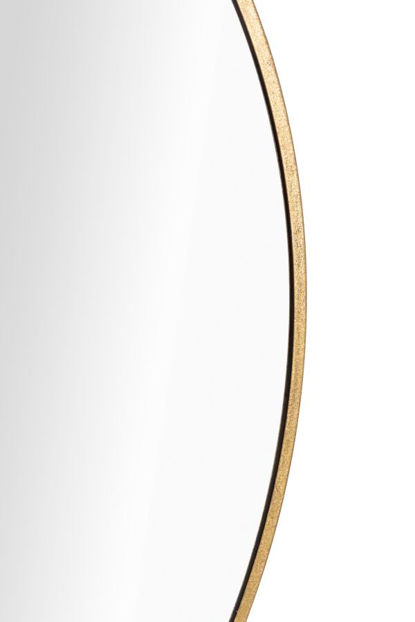 Mauro Ferretti Elegant Wandspiegel met minimaal frame in goud metaal