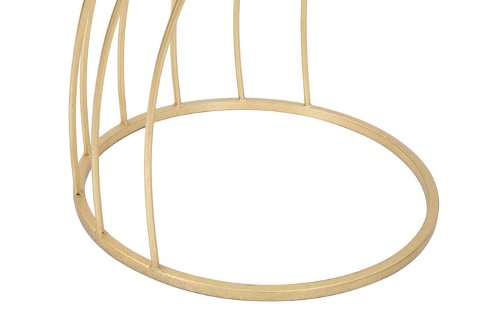 Mauro Ferretti Flush Ronde tafel in goud metaal met zwart blad