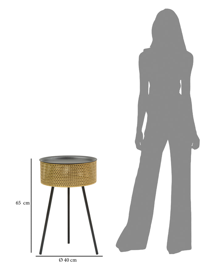 Mauro Ferretti Glovy Metalen tafel in goud en zwart