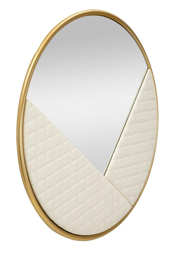 Mauro Ferretti Sharon Wandspiegel in hout en eco-leer