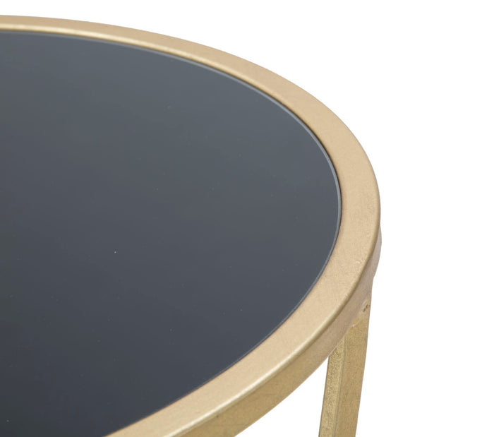 Mauro Ferretti Glam simple Ronde tafel in goud metaal