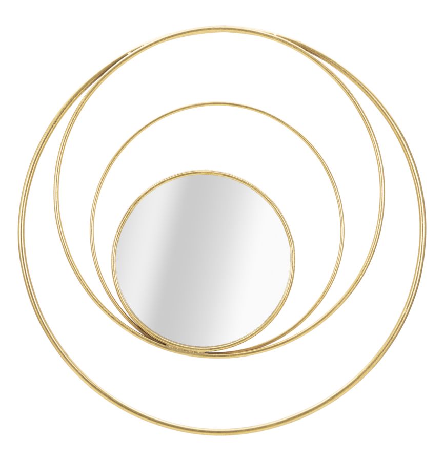 Mauro Ferretti Arc Wandspiegel met gouden metalen cirkels