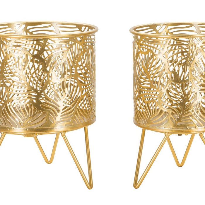 Mauro Ferretti Naty Set van 2 pothouders in goud metaal