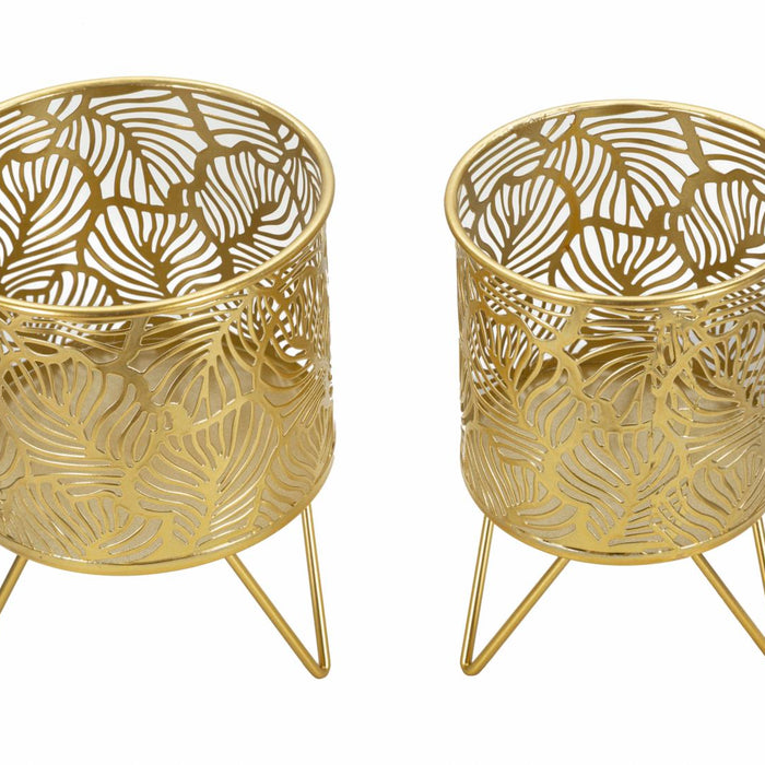 Mauro Ferretti Naty Set van 2 pothouders in goud metaal