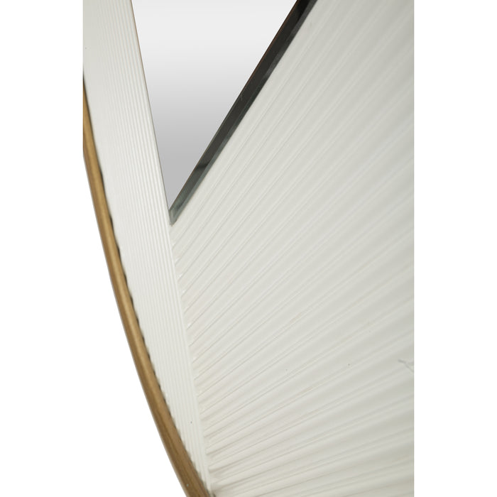 Mauro Ferretti Tolosa Ronde wandspiegel in wit hout