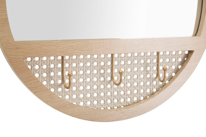 Mauro Ferretti Fuji Ronde wandspiegel in bruin hout