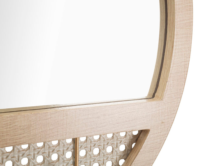 Mauro Ferretti Fuji Ronde wandspiegel in bruin hout