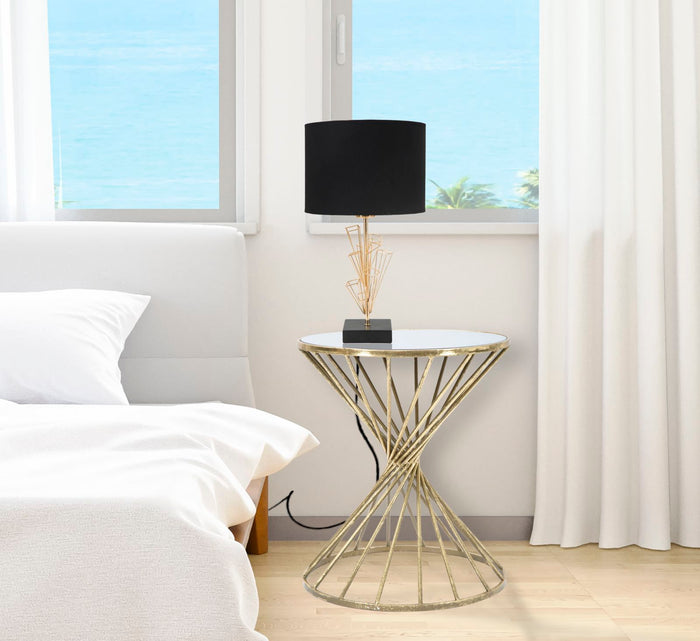 Mauro Ferretti Hypnos Tafel in goud metaal met spiegelblad