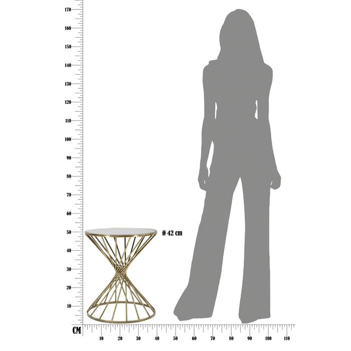 Mauro Ferretti Hypnos Tafel in goud metaal met spiegelblad